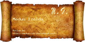 Medus Izolda névjegykártya